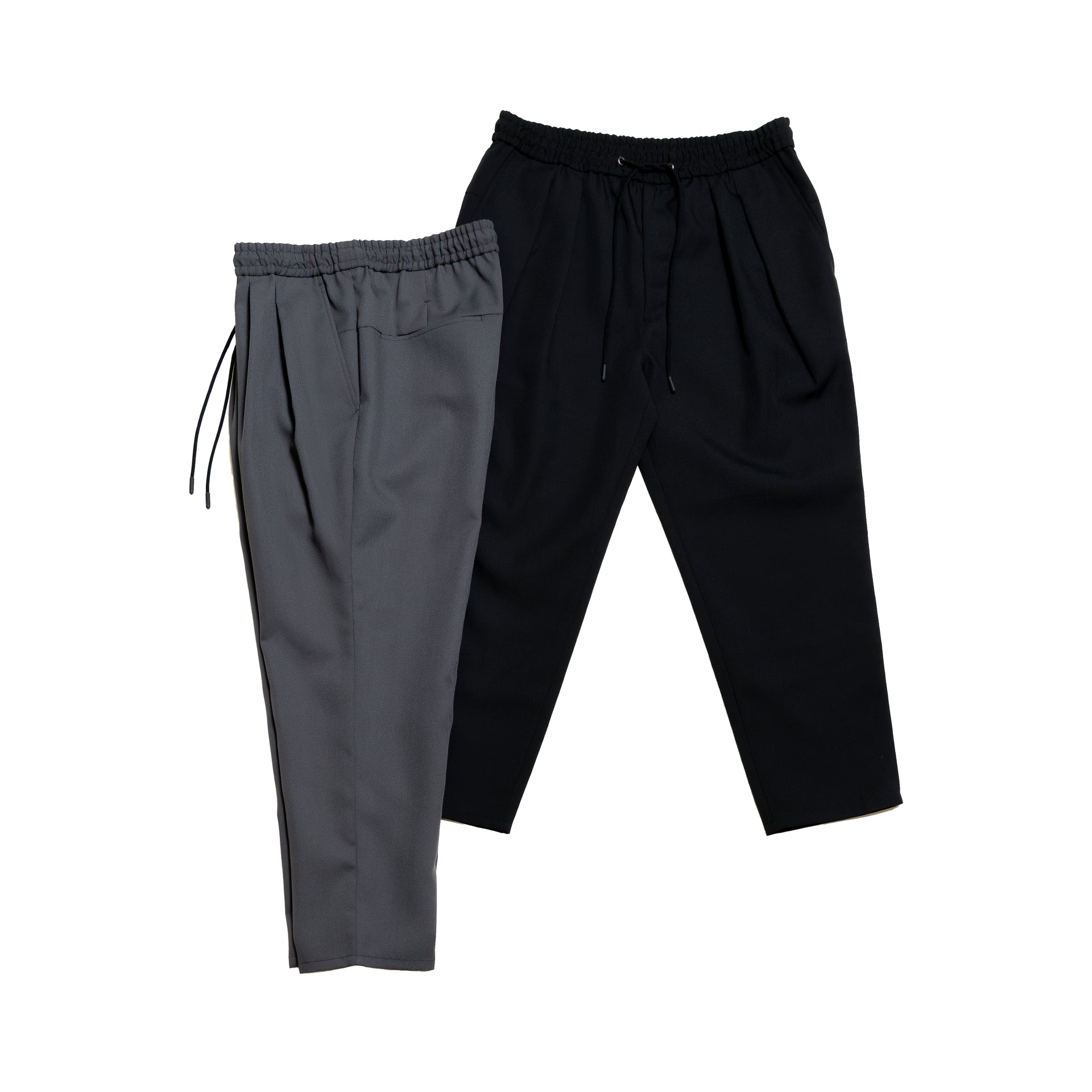GABARDINE TAPERED EASY TROUSERS