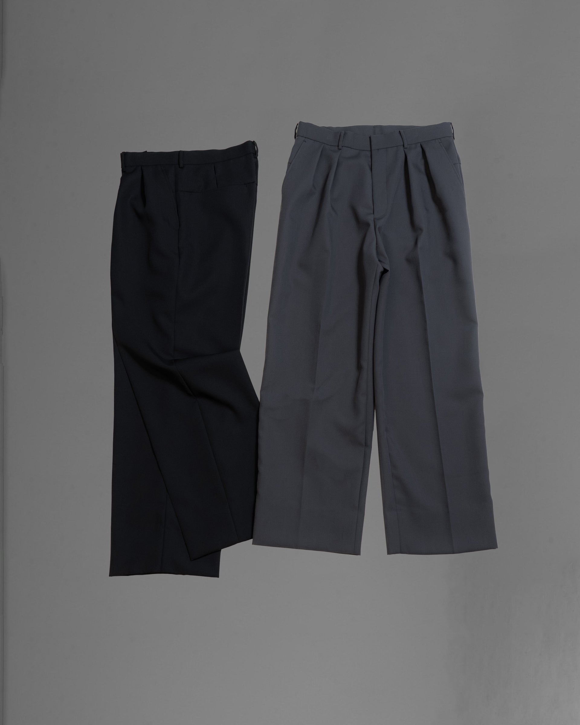 GABARDINE WIDE TAPARED TROUSERS