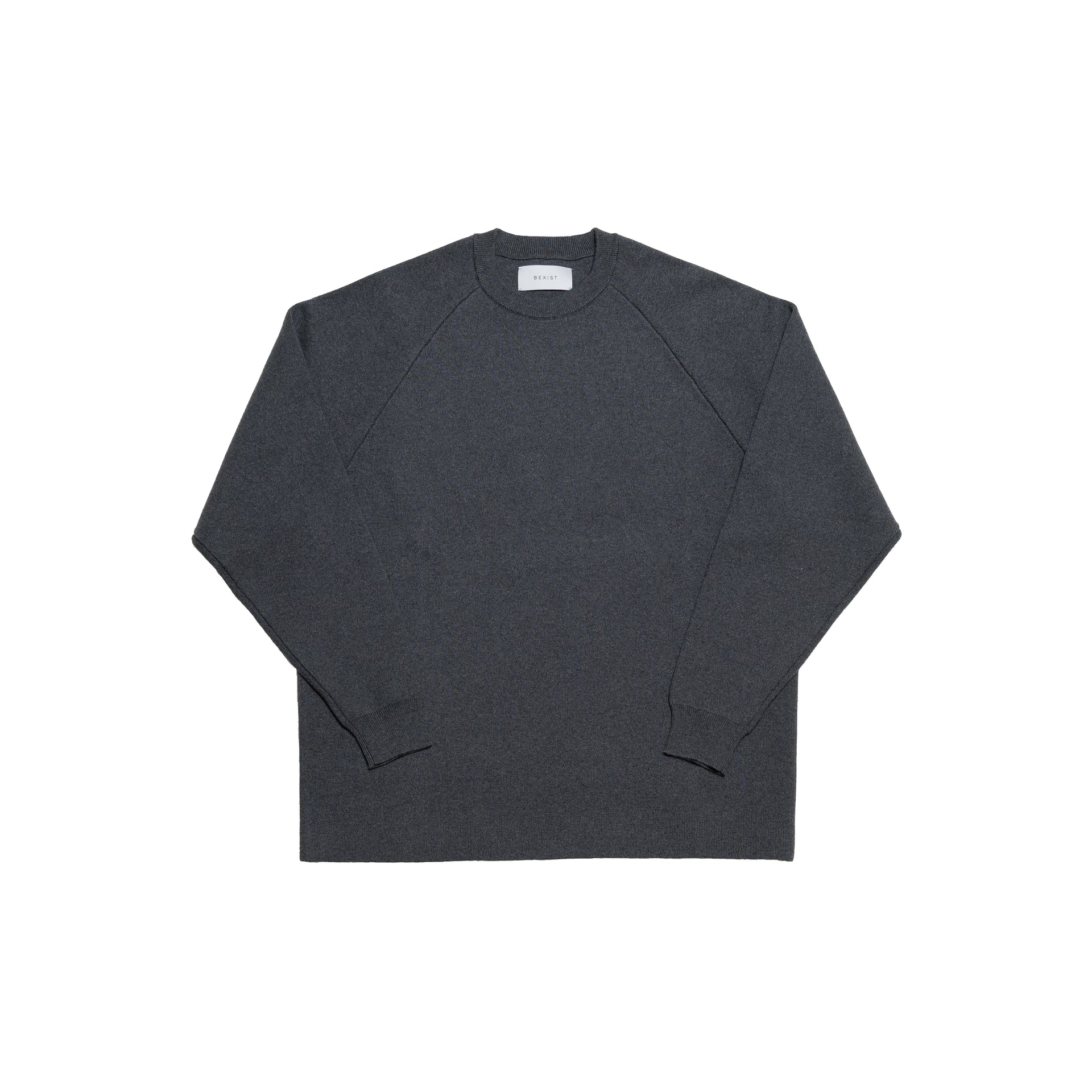 COTTON/CASHMERE RAGLAN CREW KNIT