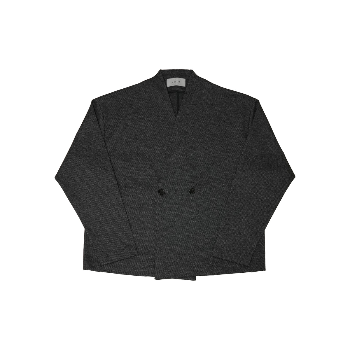 【11月上旬発売予定】 SHARK SKIN JERSEY NO-COLLAR CARDIGAN JACKET
